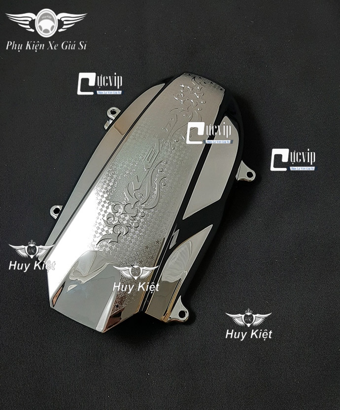 Ốp lốc máy sau xe lead 2017 - 2020 xi inox, mạ crom ms3455