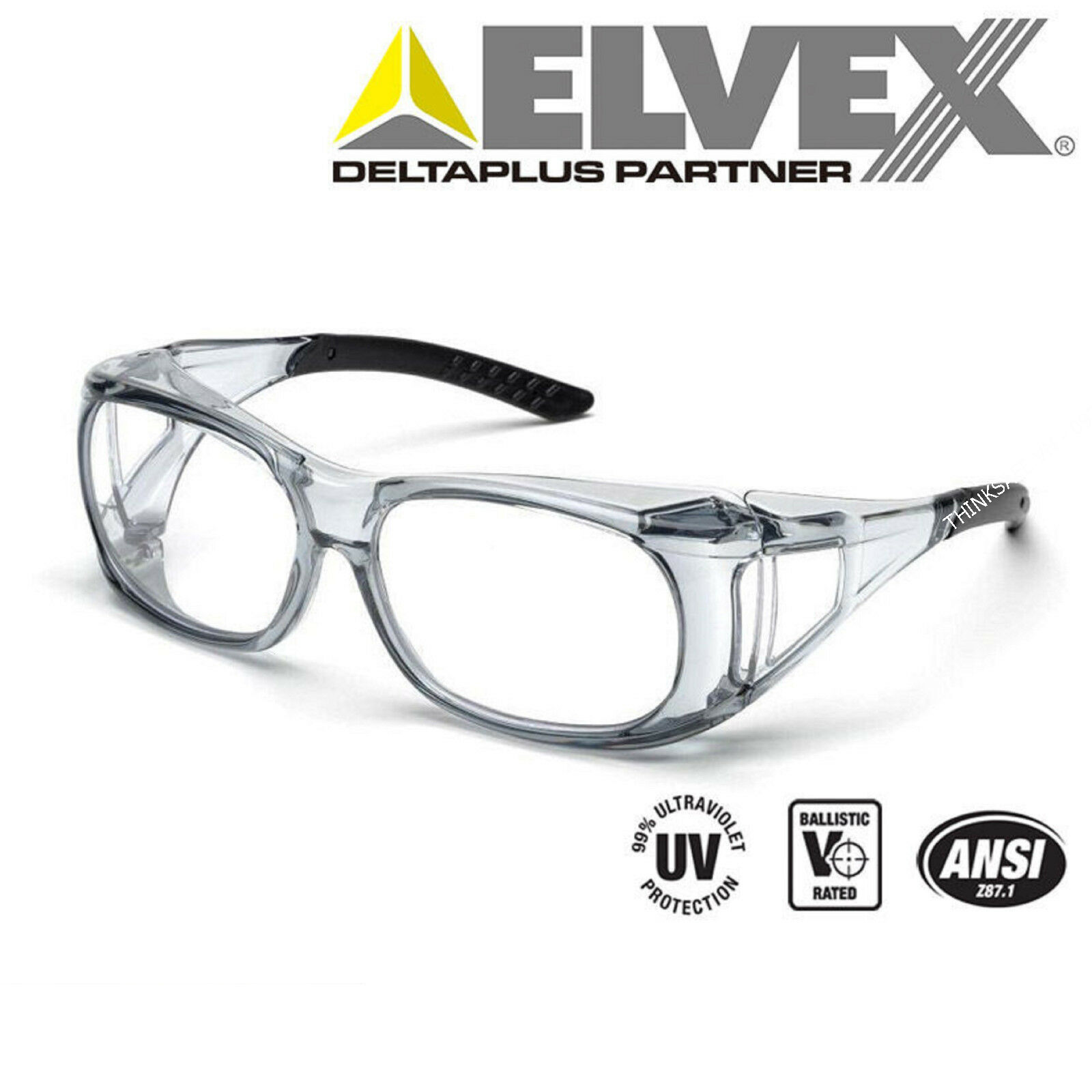 Elvex sg37c premium safety glasses UV-proof dustproof goggles withtransparent myopia mirror Road glasses-thinsafe
