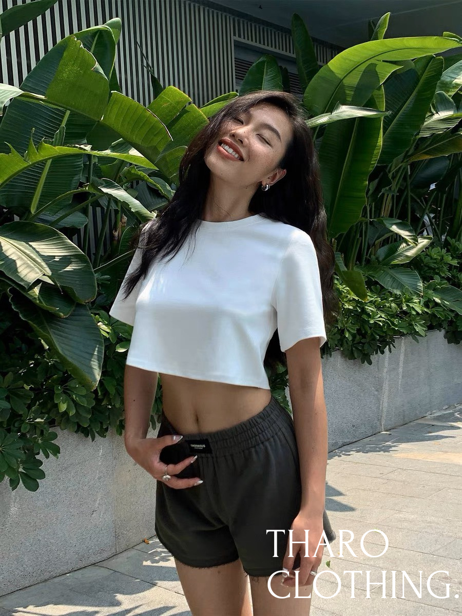 Áo Thun Tay Ngắn Basic, Dáng Croptop - Tharo Clothing [AO00133]