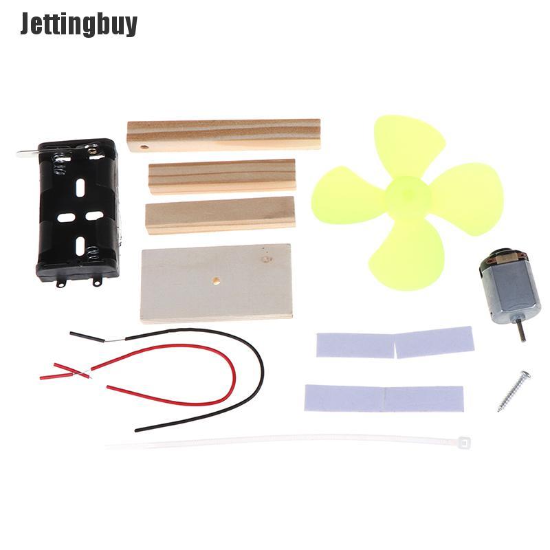Jettingbuy DIY Electric Fan Experiment Model Physics Science Elementary Education Toys