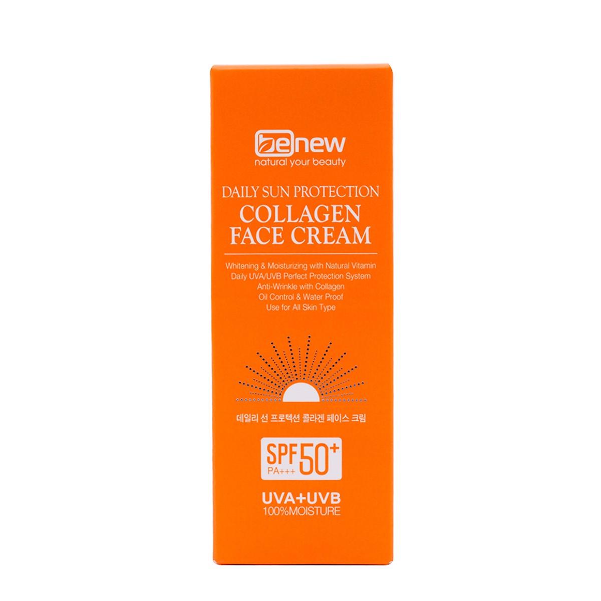 [HCM]Kem chống nắng dành cho mặt Benew Daily Sun Protection Collagen Face Cream 70ml