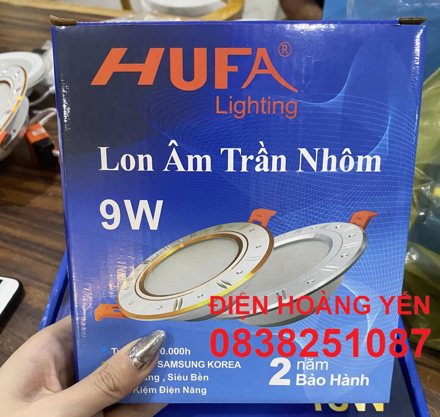 Đèn led âm trần LED 7W 9W HUFA