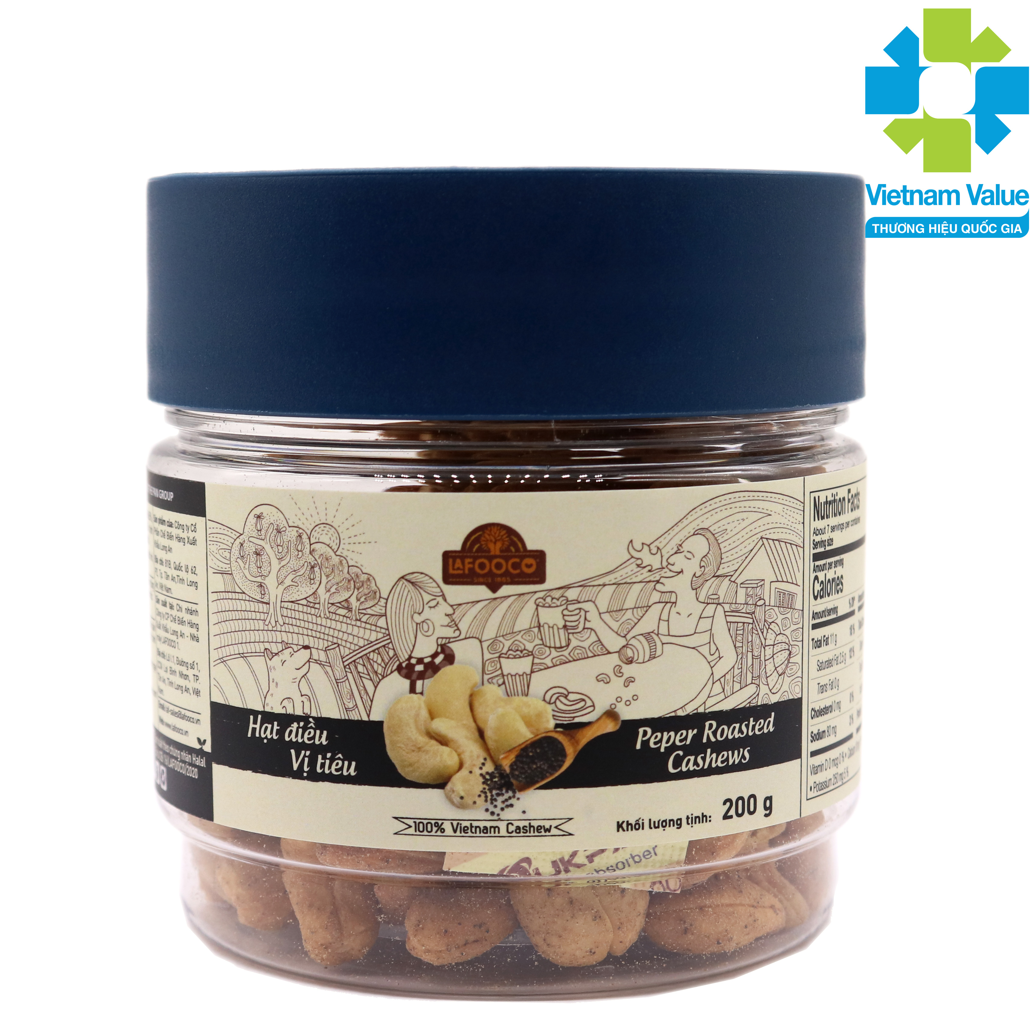 Hạt điều LAFOOCO vị tiêu hủ 200g