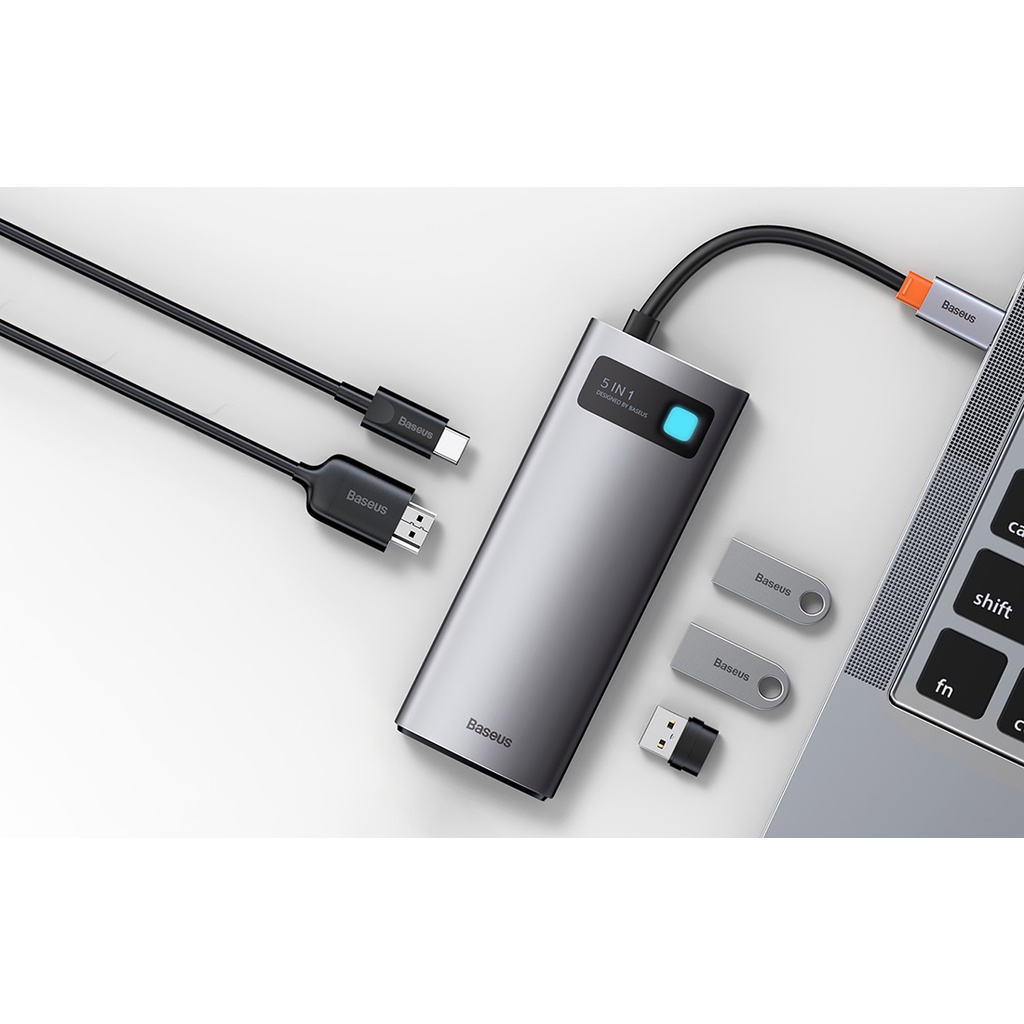 (Hub) Bộ chuyển đổi đa năng Baseus Type-C to HDMI USB3.0 SD Card Reader Type C PD 100W, Multifunctional HUB) - CAHUB , Dùng cho TIVI , Màn Hình Máy Tính