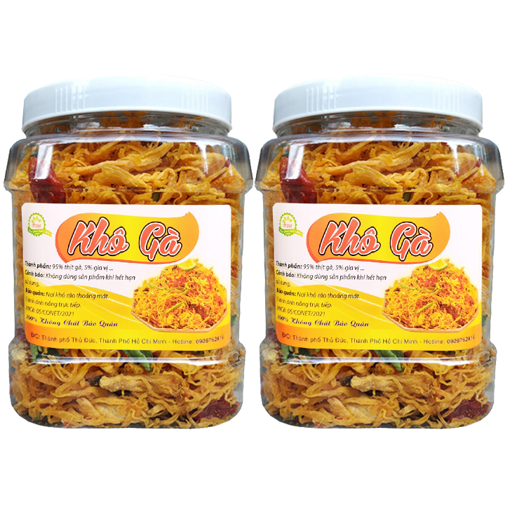 [Combo 2 Hũ] Khô Gà Lá Chanh Loại 1 Thơm Ngon- Mỗi Hũ 300G Hiệu TPS