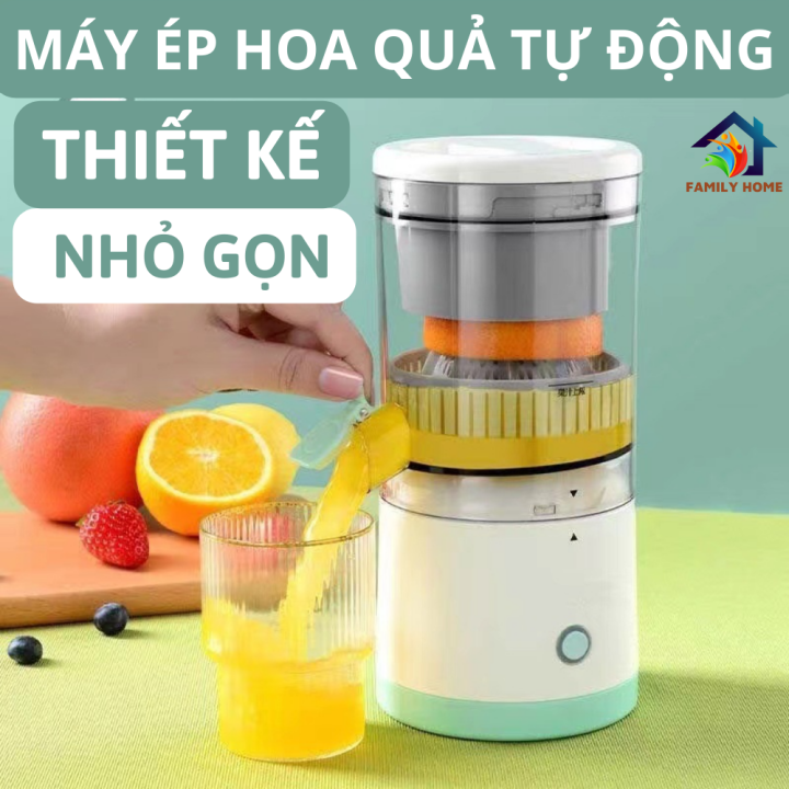 Máy ép cam tự động, máy vắt cam quýt chạy điện không dây, máy vắt cam tự động với động cơ mạnh mẽ và cáp sạc usb, máy ép trái cây, máy vắt nước cam thích hợp cho cam, cam quýt, táo, bưởi và lê