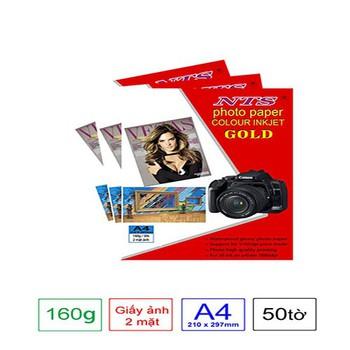 [HCM]Giấy in ảnh 2 mặt bóng khổ A4 50 tờ/xấp định lượng 160gsm