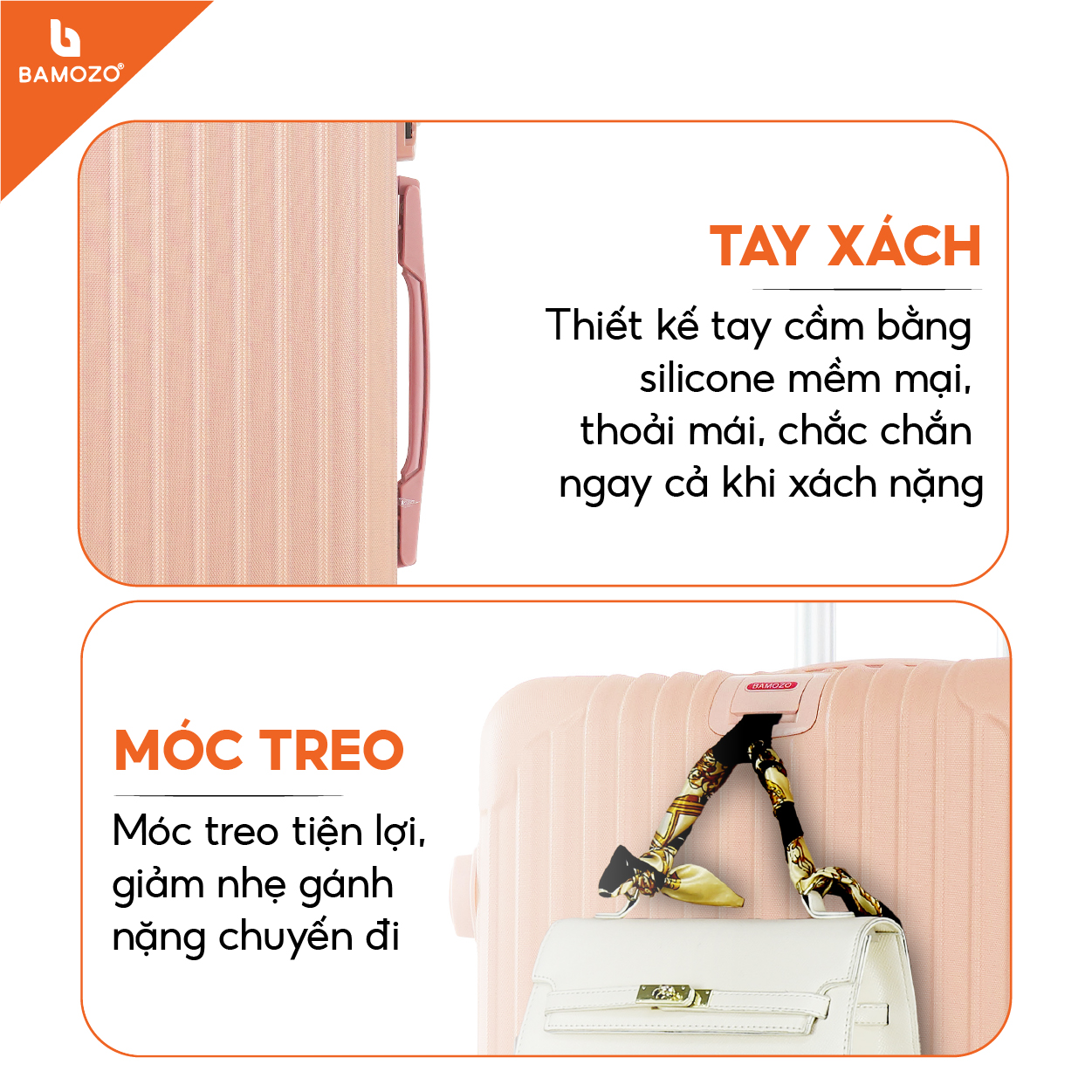 Vali Du Lịch Size 20, Size24 Bamozo 8809/8801c Cao Cấp, Vali Kéo Nhựa Rẻ Bền Đẹp- Bảo Hành 5 Năm