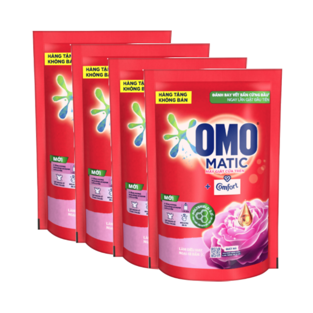 [Hàng tặng không bán - HC Gift] Combo 4 Nước giặt OMO MATIC 150G (mẫu ngẫu nhiên)