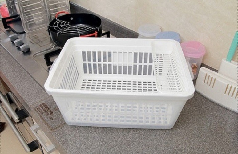 Rổ Úp Bát Đĩa Có Nắp Inomata nội địa Nhật Bản