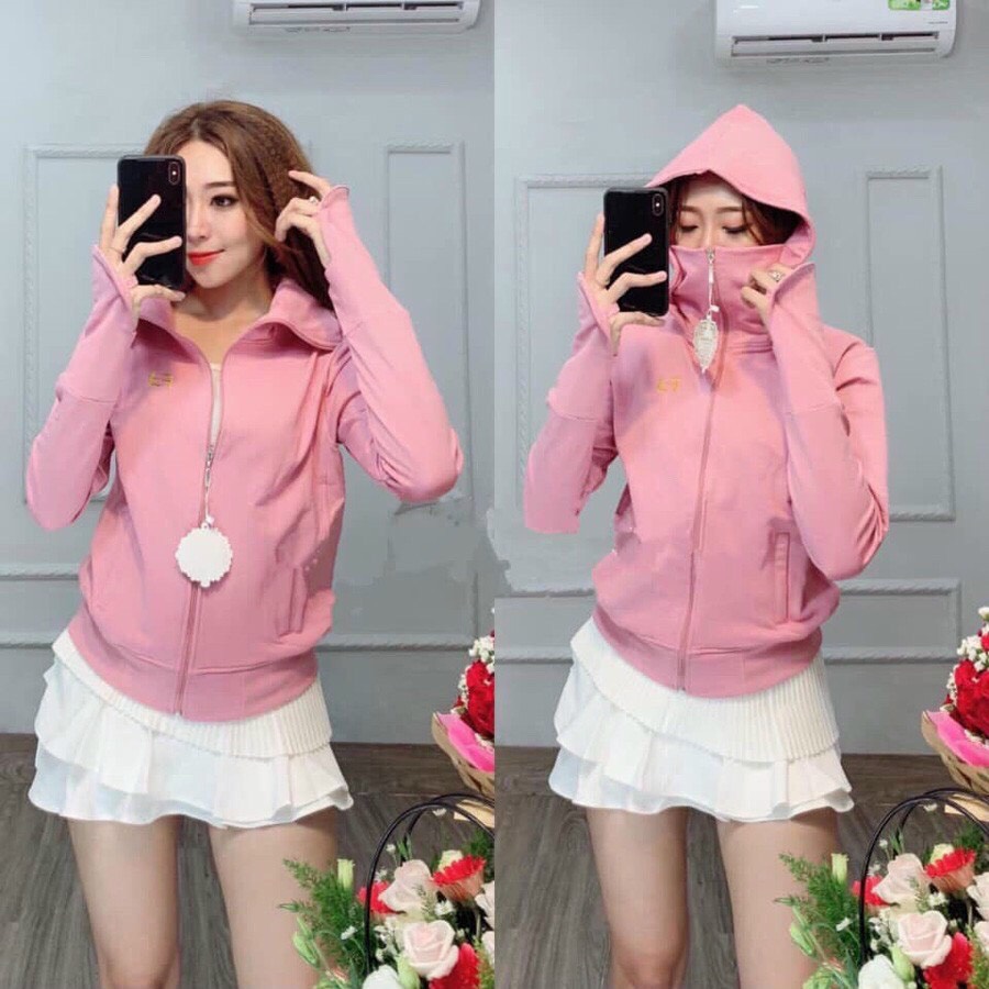 áo khoác chống nắng da cá hai lớp thêu logo ff