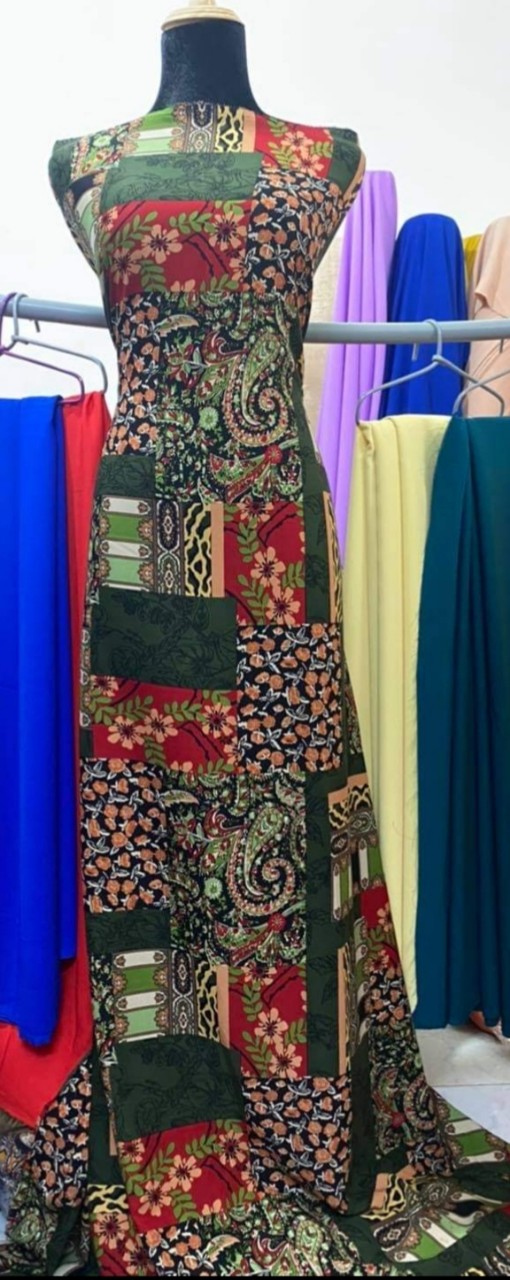 2m Vải lụa lạnh hoạ tiết lập thể hoa (1) - lụa Mango chính phẩm