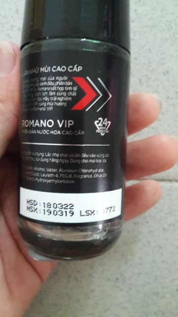 [HCM]Romano - Lăn khử mùi 40ml Classic/ Force/ Attitude/Vip
