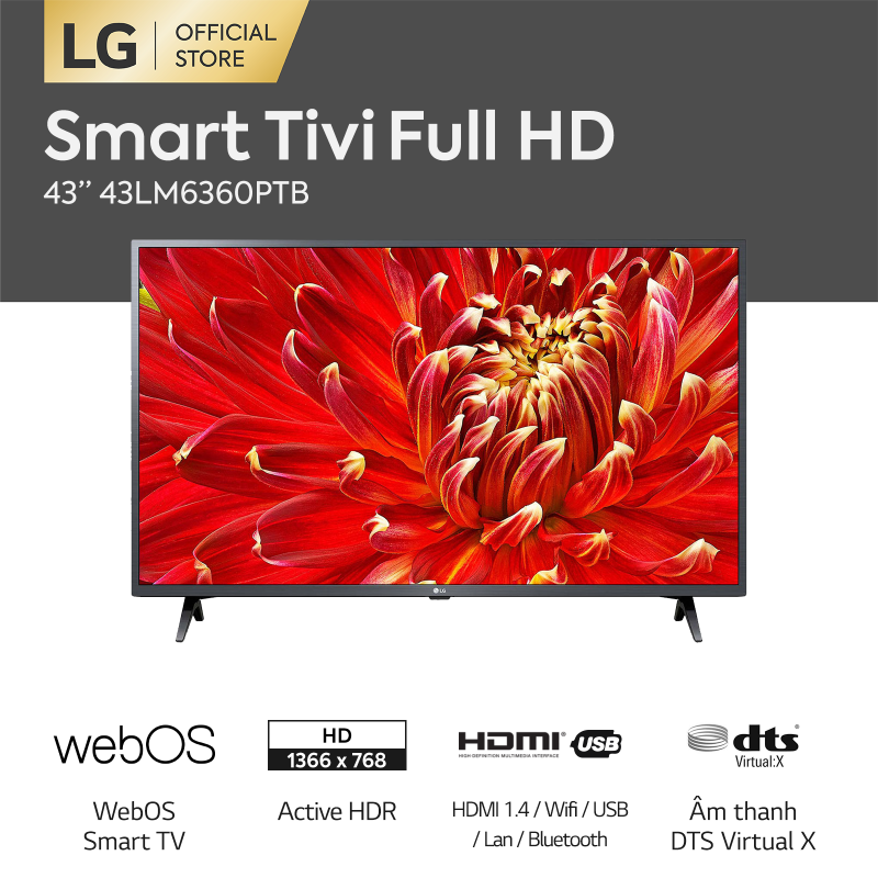 Bảng giá [FREESHIP 500K TOÀN QUỐC] Smart TV LG 43 inch Full HD 43LM6360PTB Model 2021 - Hãng phân phối chính thức