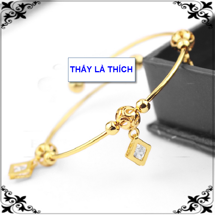 Kiềng vòng tay nữ Inox Thấy Là Thích cách điệu bi - Tự thu nhỏ theo cổ tay - Cam kết 1 đổi 1 nếu đen và gỉ sét