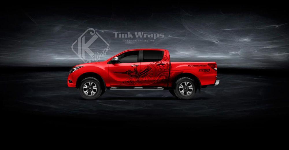 Tem xe Mazda BT50 trống đồng
