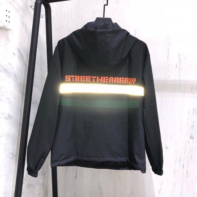 [UnisexStore] ÁO KHOÁC DÙ SWE PHẢN QUANG UNISEX (ĐEN)