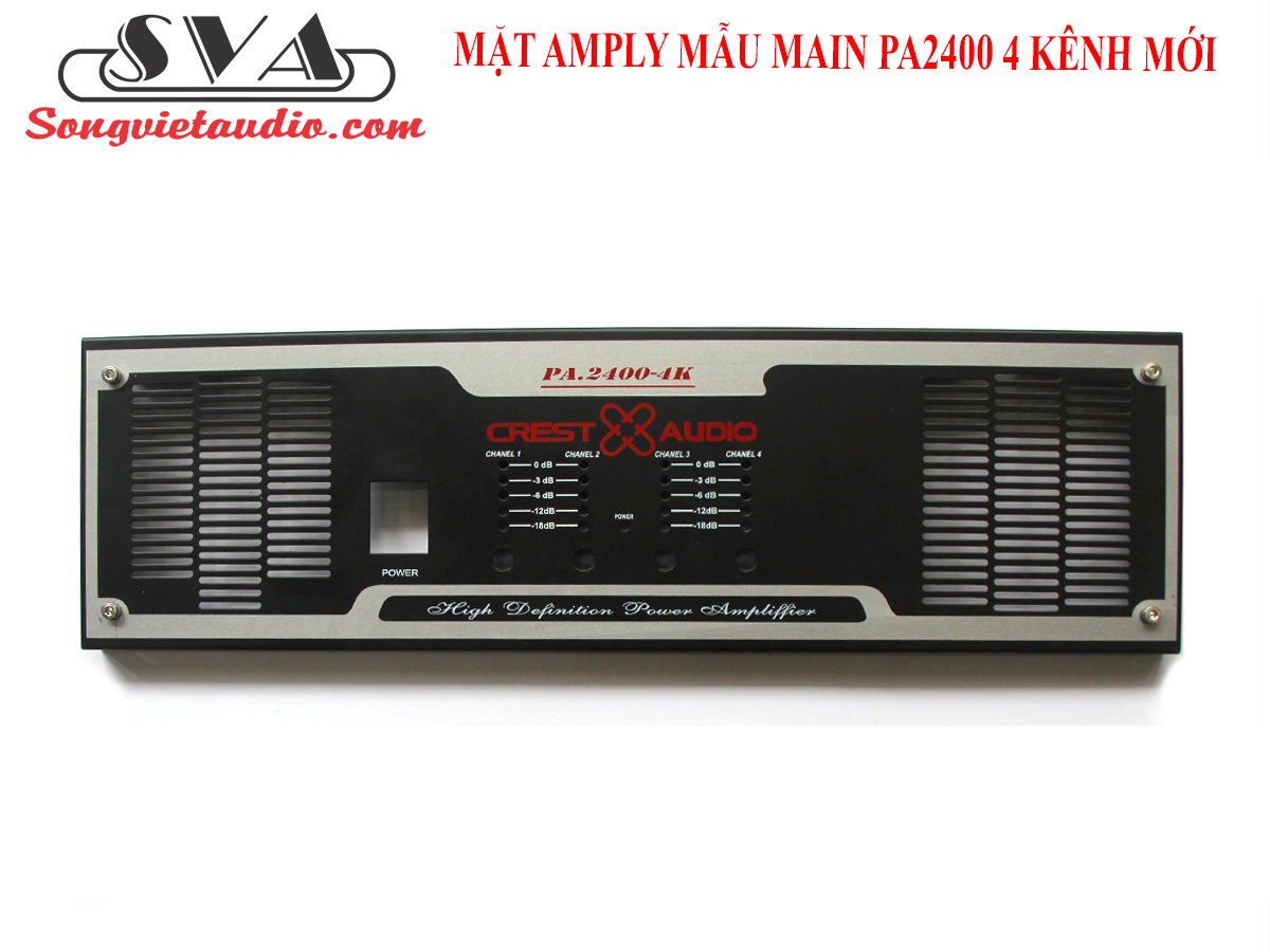 Mặt amply mẫu main 4 kênh pa2400