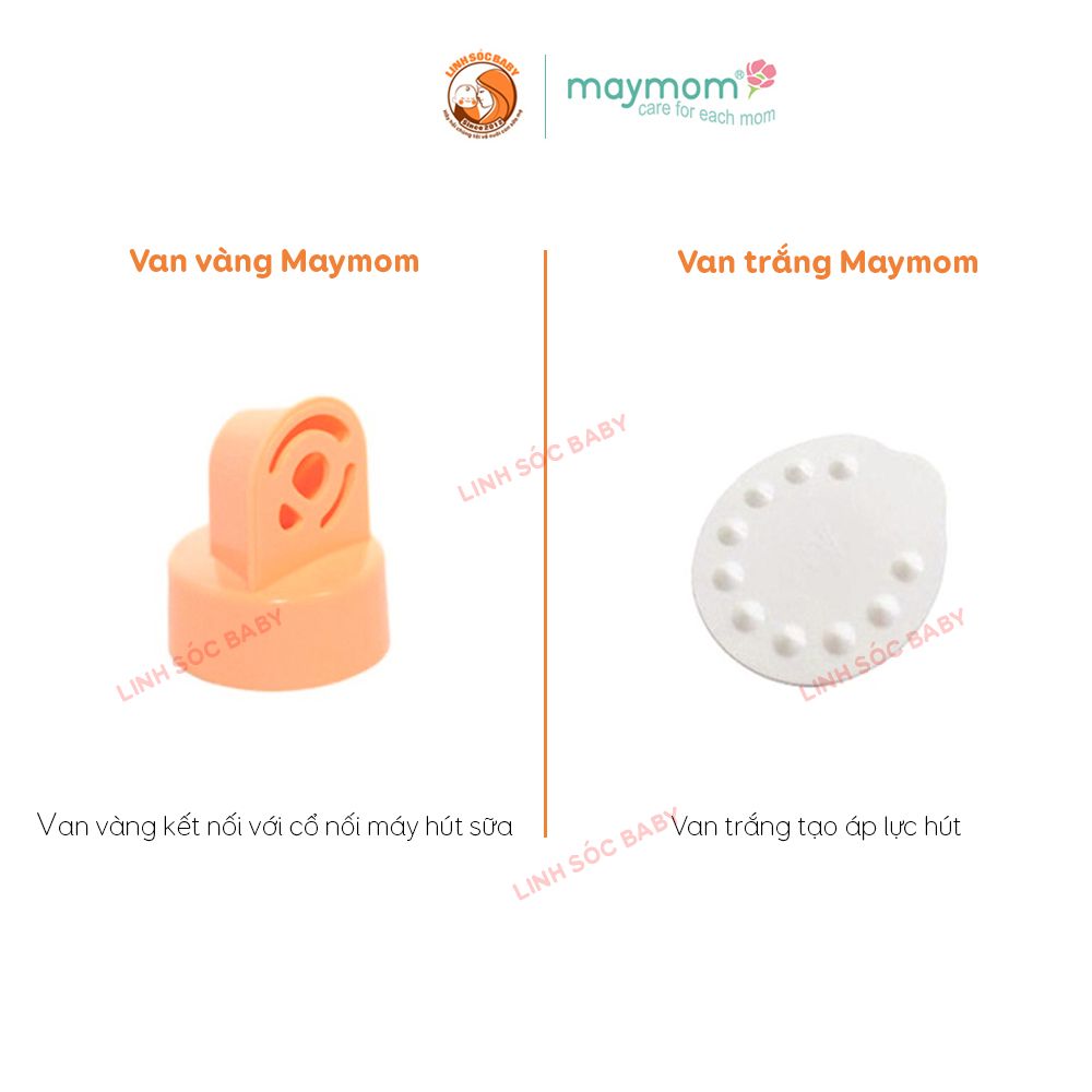 Van Máy hút sữa Maymom 4 van vàng 6 van trắng