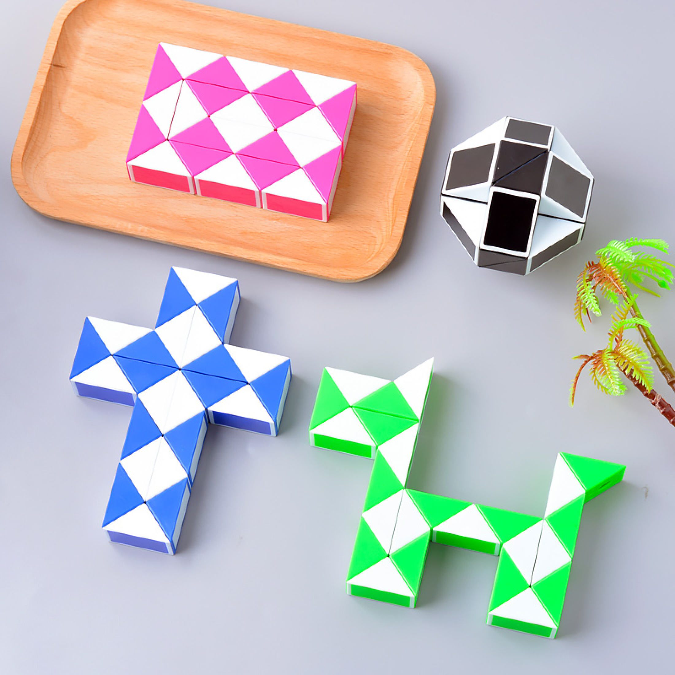 Đồ chơi Rubik Biến Thể Snake 24 /36/48/60/72 khớp tạo hình đẹp mắt, Đồ chơi Rubik rắn, Rubik que