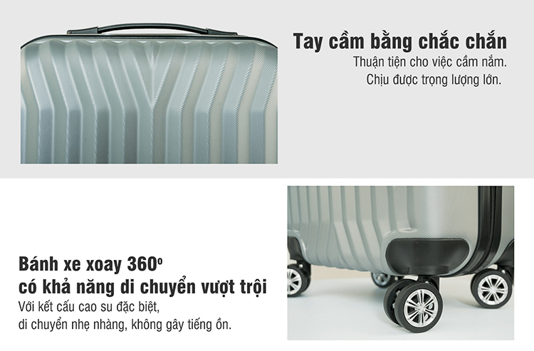 Vali du lịch cao cấp TRIP P11 Bền Chắc - Màu Bạc - (Size 20" 50x35x21cm)