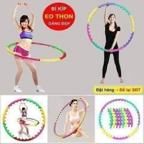 GOODMAK Vòng lắc eo massage Hula Hoop size lớn 98cm hạt từ tính, giảm mỡ bụng-Vòng Lắc Eo Giảm