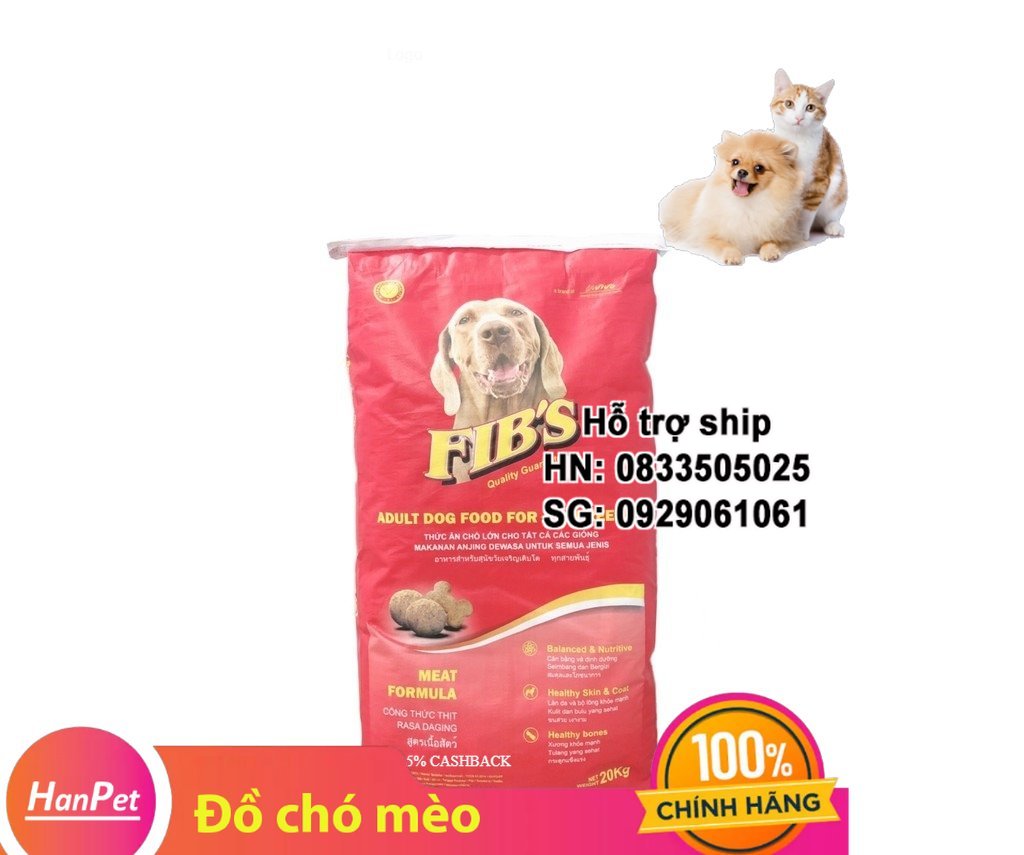 Hanpet - Fib's Thức ăn cho chó lớn vị thịt bò - Thức ăn cho mọi loại chó