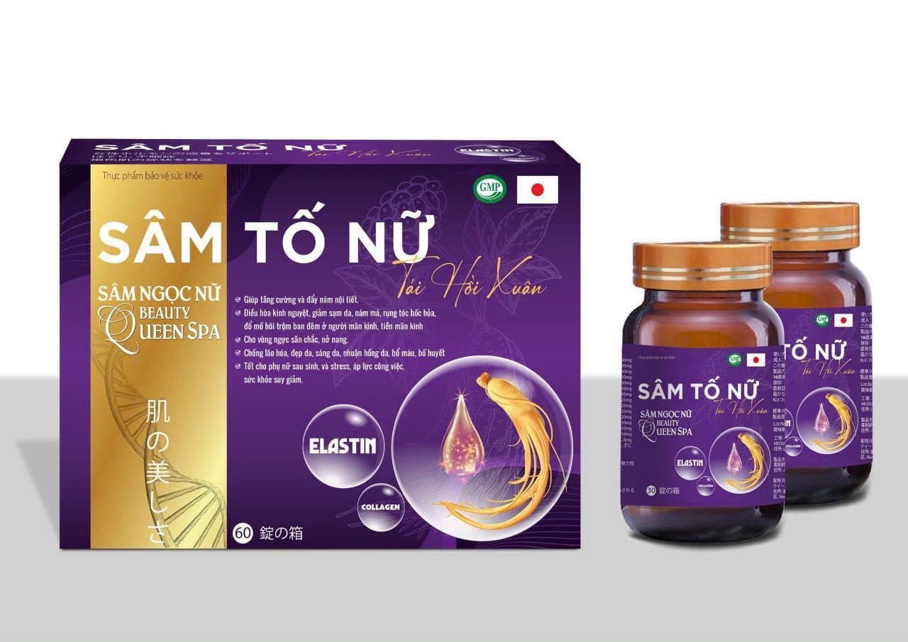 Viên Uống Sâm Tố Nữ Tái Hồi Xuân (Hộp 2 lọ 60 viên) Chính Hãng
