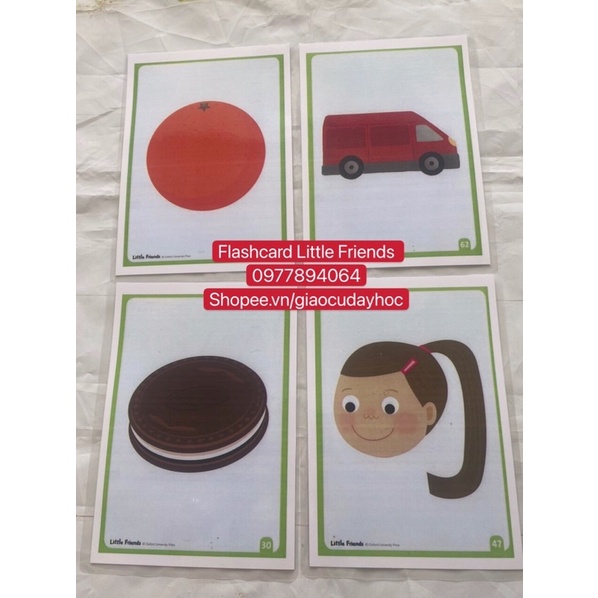 FLASHCARD LITTLE FRIENDS -76 thẻ ép plastic (khổ A5 )