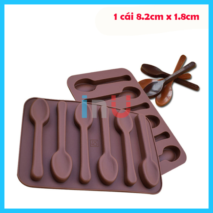 HCM - Khuôn silicon hình muỗng đổ socola làm muỗng resin decor