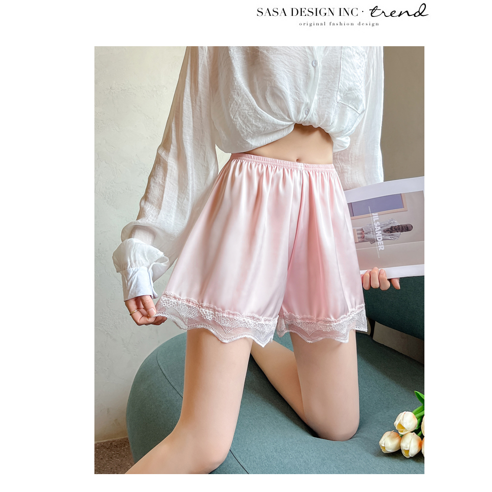 Quần nữ lụa phối ren gợi cảm, quần bảo hộ lụa nữ mềm mịn sexy