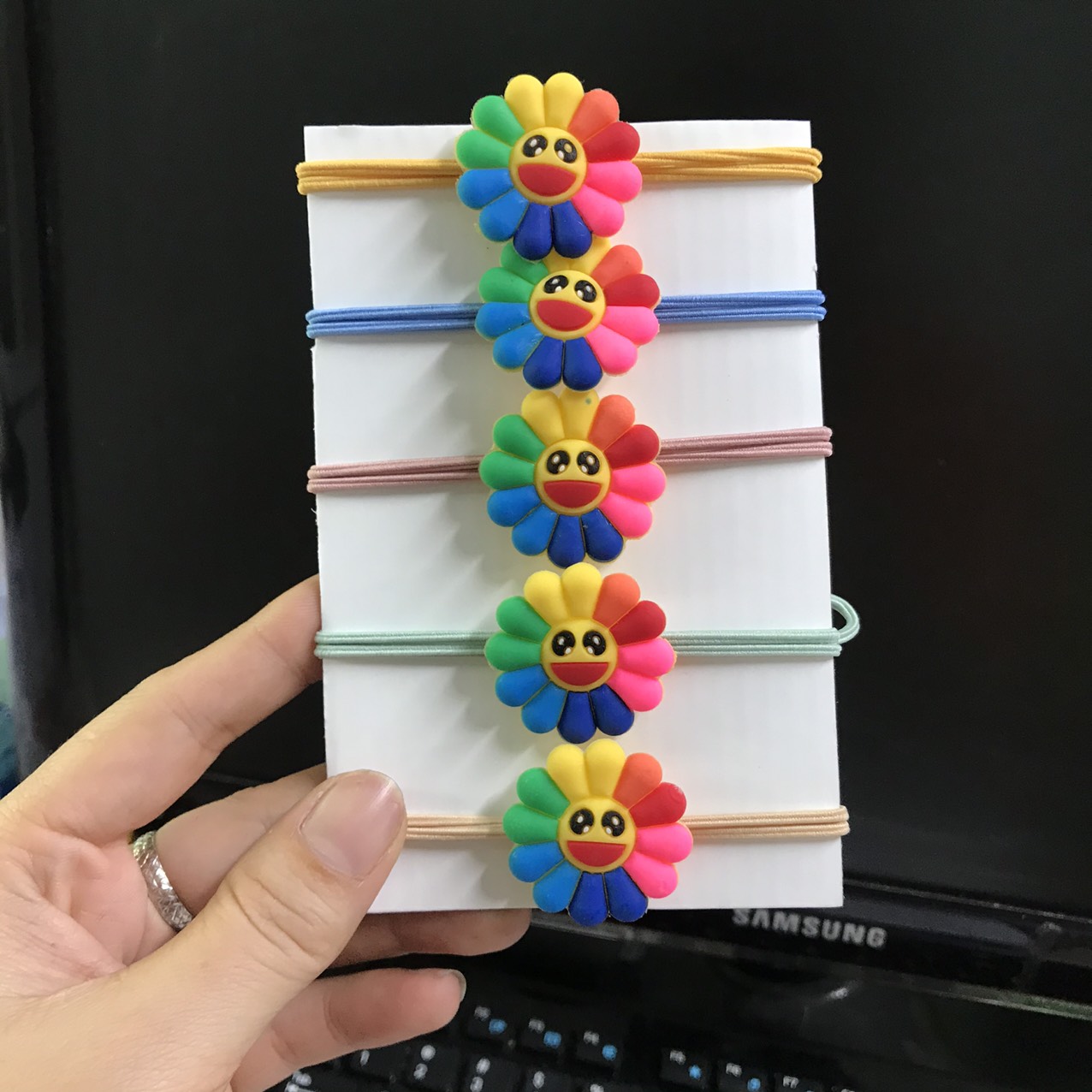 Combo 5 Dây cột tóc hoa mặt trời Kaikai Kiki