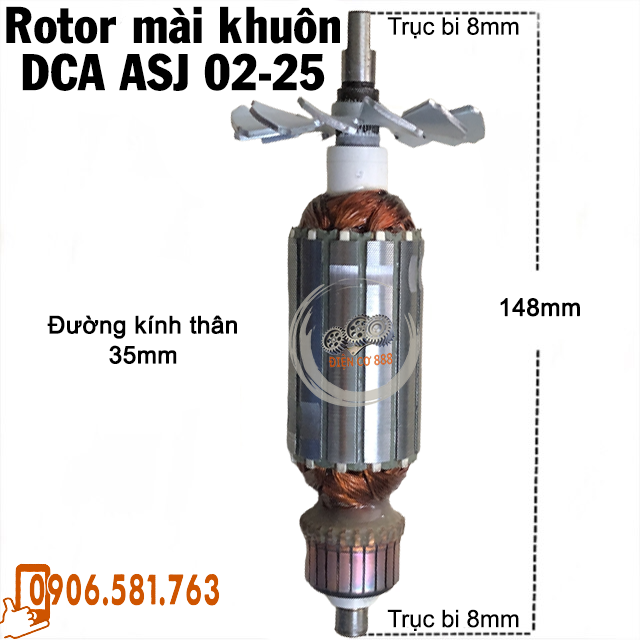 AC 220V Armature Rotor for DCA Dongcheng 02-25 Die Grinder with Free Carbon Brush Extra