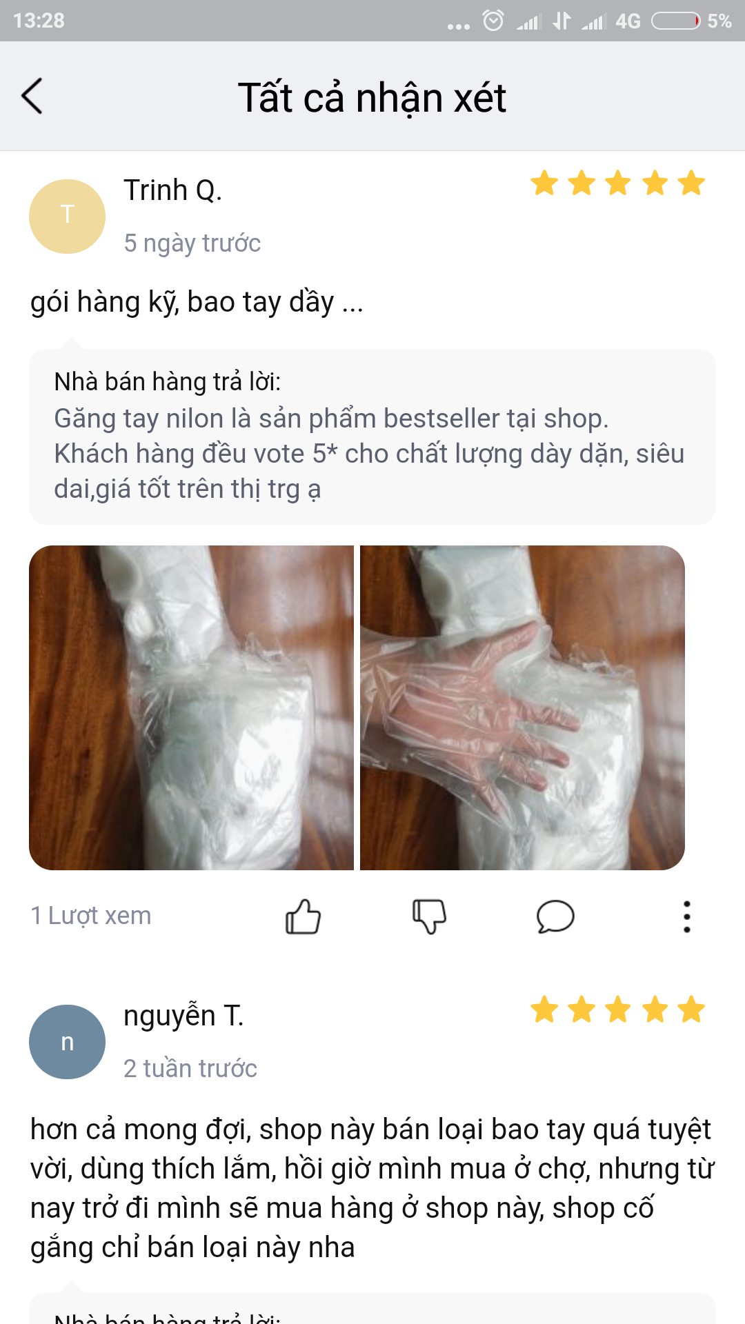 Găng tay nilon dùng 1 lần- 1kg