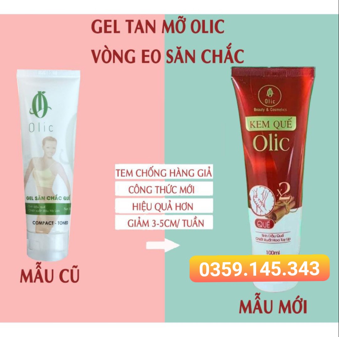Kem tan mỡ Olic - Tặng 1 miếng dán tan mỡ và thước dây