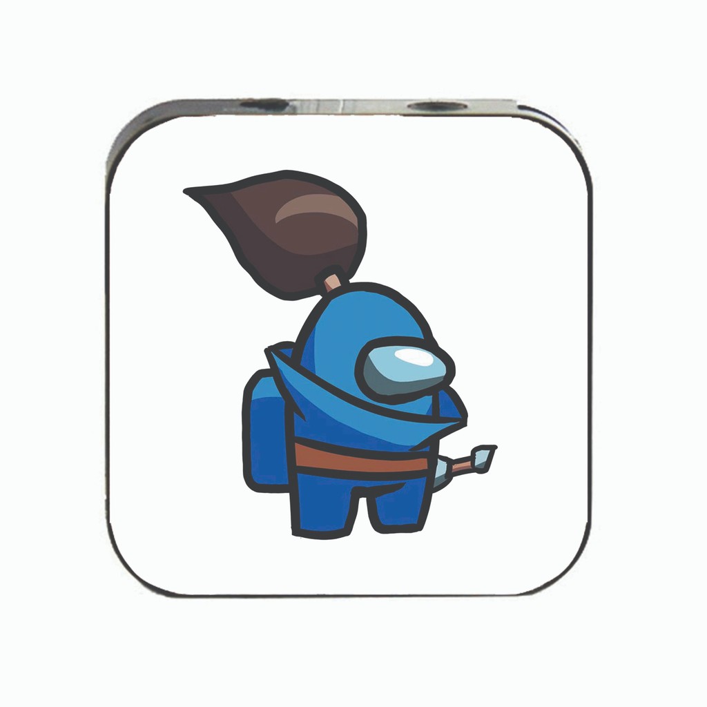 Máy nghe nhạc in hình Among Us Yasuo cầm tay mini tặng tai nghe cầm dây có mic và dây sạc mp3