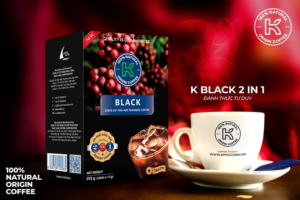 K COFFEE BLACK 2IN1 255G
