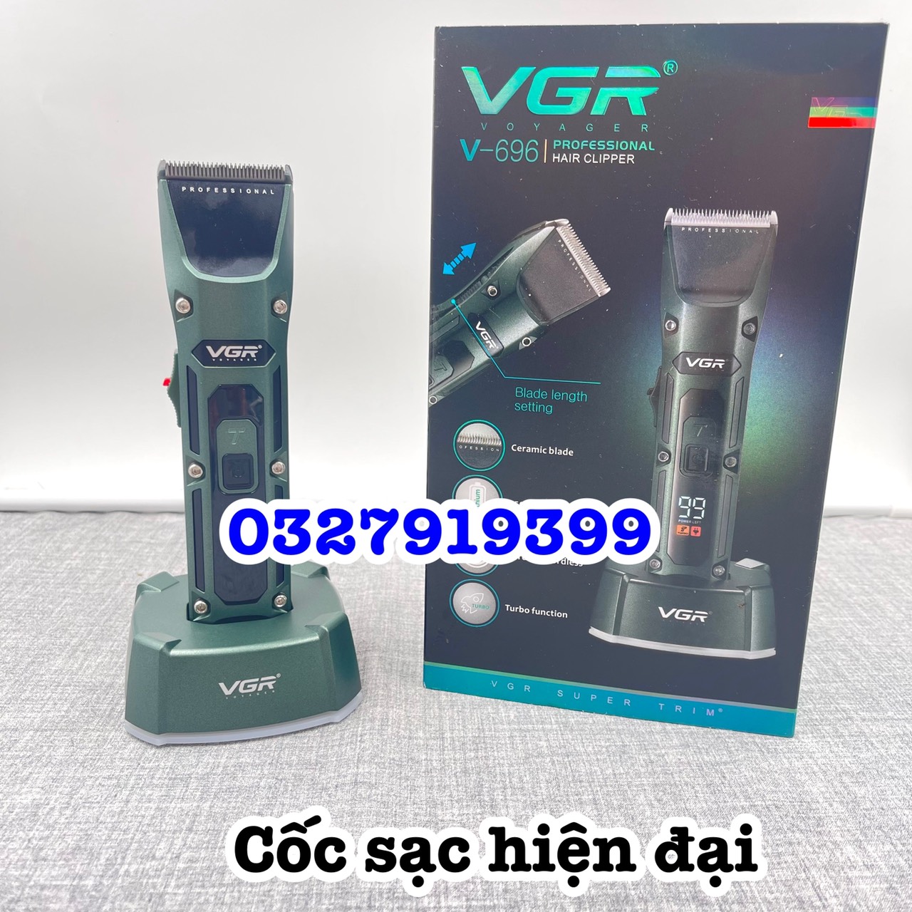 Tông đơ cắt tóc cao cấp VGR 696 có tăng tốc