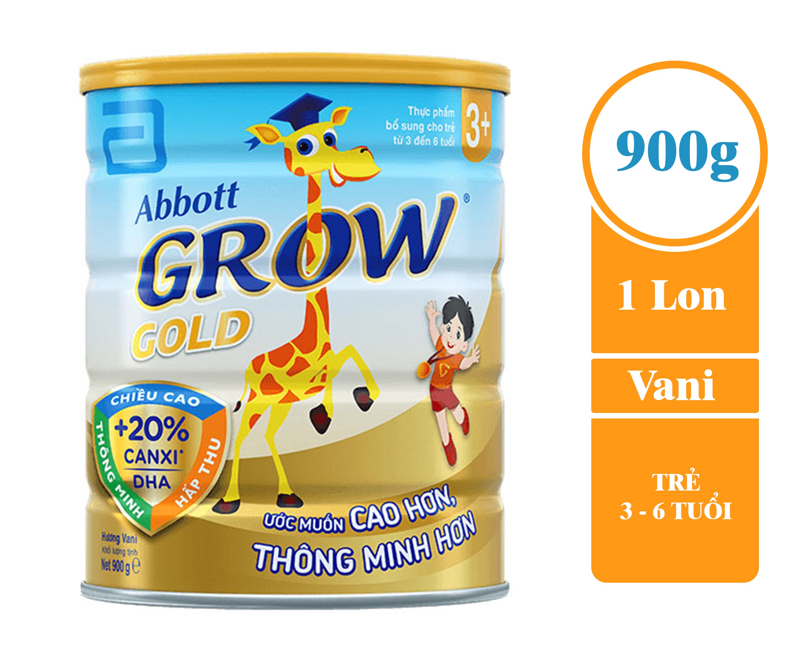 Sữa bột Abbott Grow Gold 3+ 900g