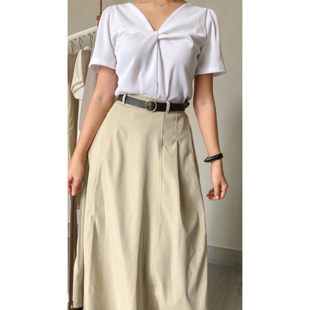 Chân Váy Dáng Dài Xếp Ly-Lemme