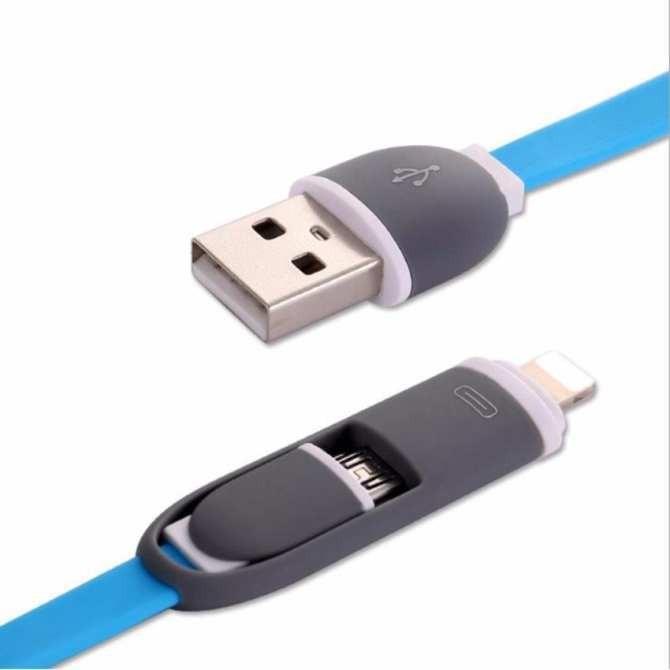 [HCM]Cáp sạc dây rút 2 đầu Lightning-MicroUSB.