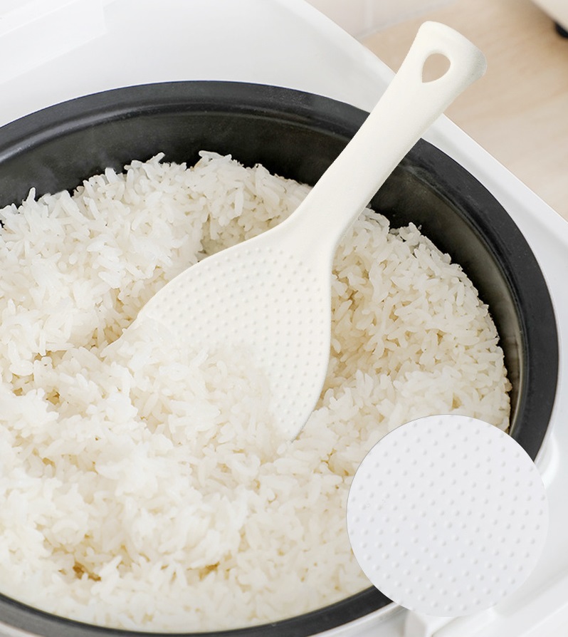 Muỗng thìa vá xới bới cơm chống dính màu trắng