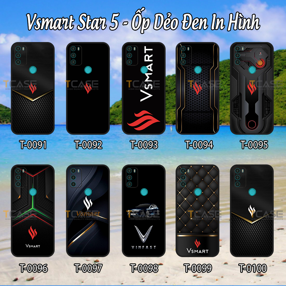 Ốp lưng Vsmart Star 5 - Ốp dẻo đen in hình BST Vsmart