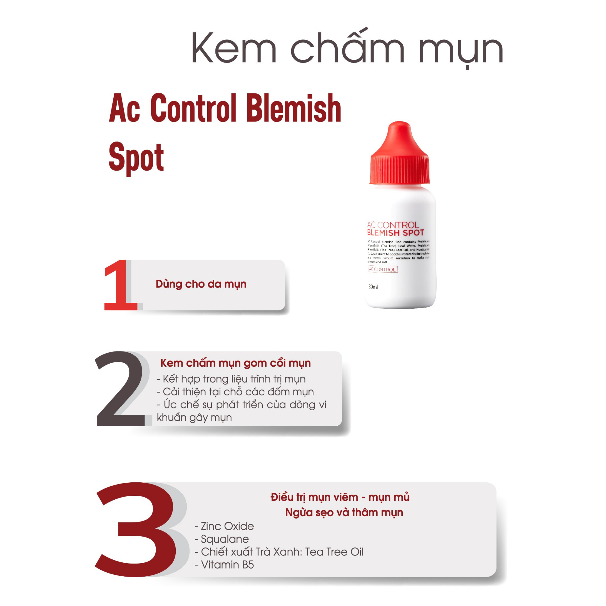 [HÀNG NHẬP KHẨU] Kem Chấm Mụn GOODNDOC AC Control Blemish Spot