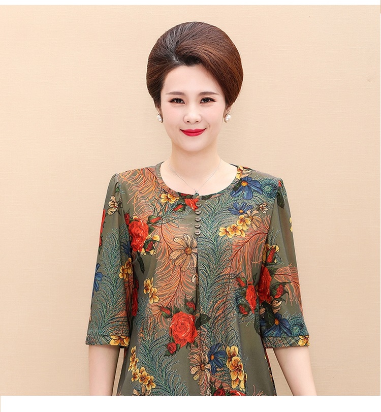 Áo sơ mi cho nữ trung niên B186 ( SM cỏ)