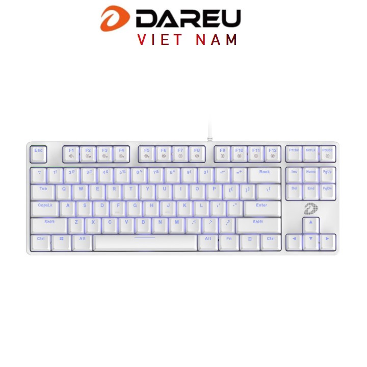 Bàn phím cơ gaming dareu ek87 - trắng white