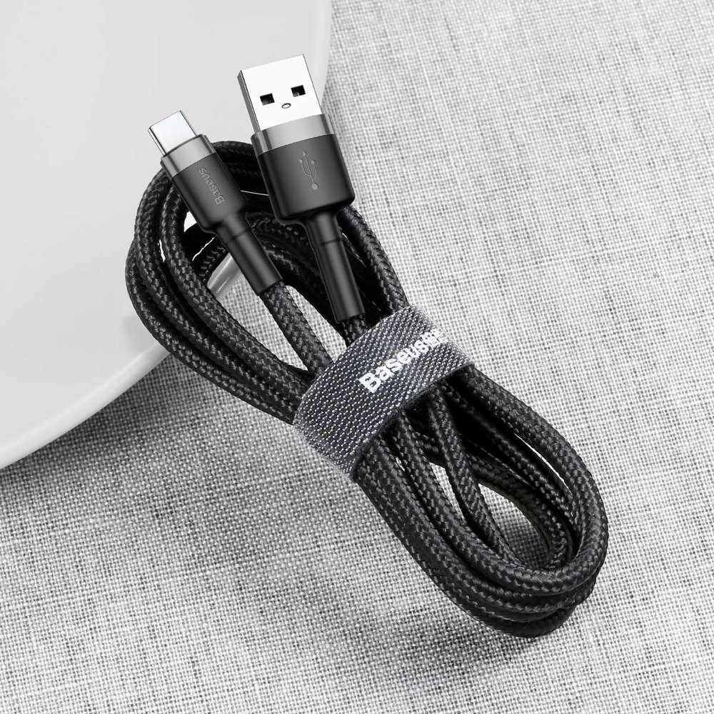 Cáp sạc nhanh chân typec Baseus Kevlar data cable USB for type-c 3A 1m CATKLF-BG1