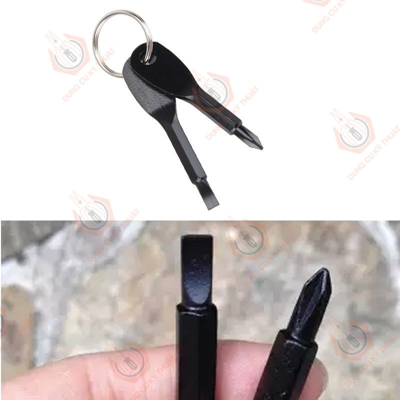 Móc khóa đa năng - tua vít 2 món trong 1 tiện lợi _