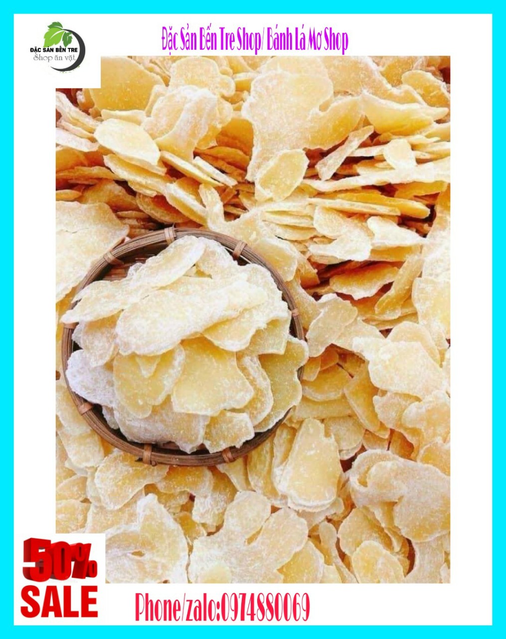 {Freeship} Mứt gừng huế ít đường 1kg