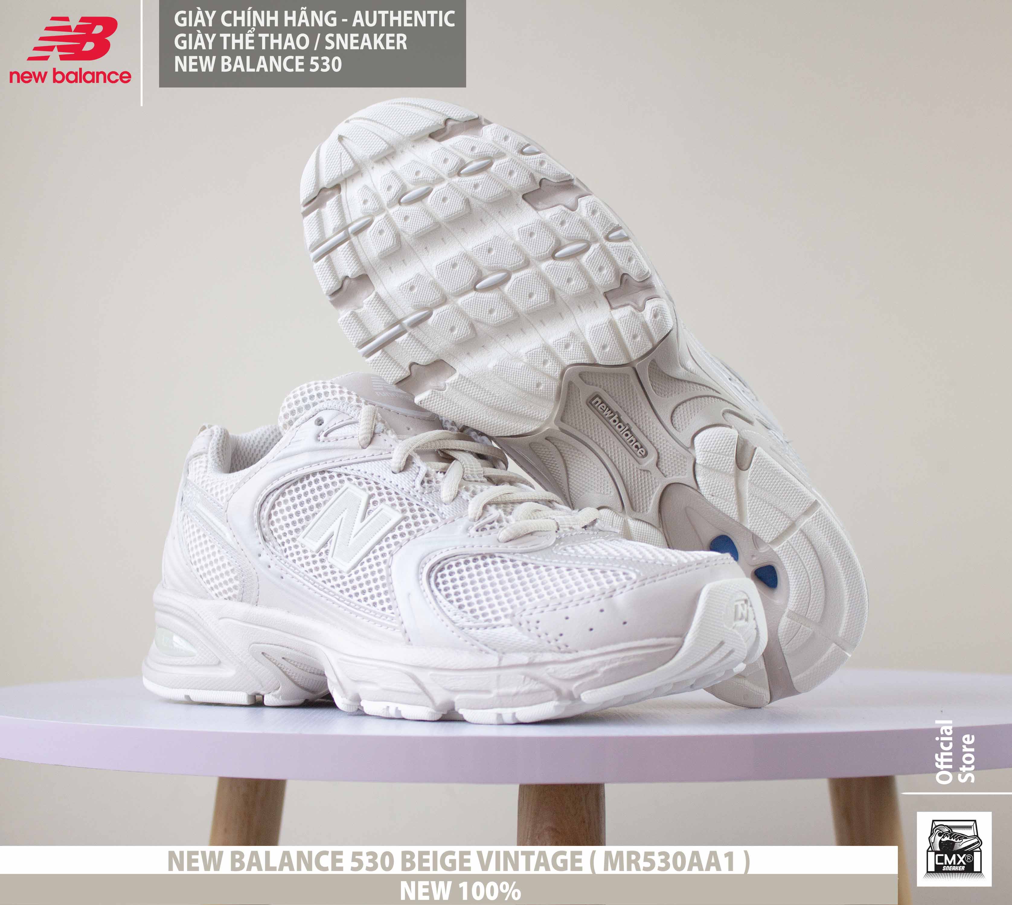 [ HÀNG CHÍNH HÃNG CÓ SẴN ] Giày New Balance 530 BEIGE VINTAGE ( MR530AA1 ) - AUTHENTIC 100%